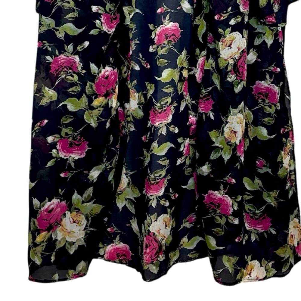 Floral Swimsuit cover Up Kimono Cardigan - Picture 3 of 3